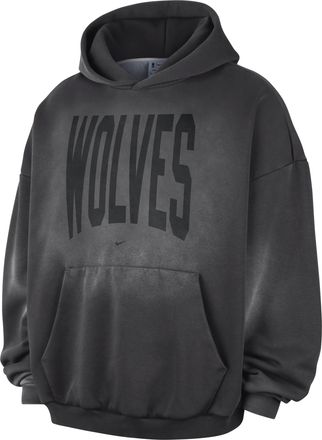 Nike Mens Minnesota Timberwolves Standard Issue Therma-FIT Fleece Basketball Pullover Hoodie in Grey | II6034-099