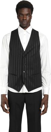 Ann Demeulemeester Juikko Striped Satin Waistcoat