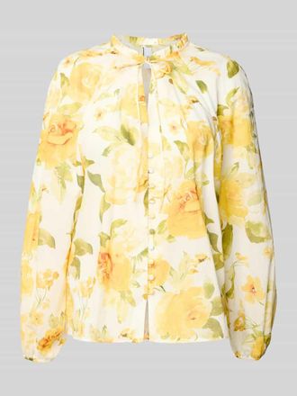 Mango Regular Fit Bluse mit Stehkragen Modell MOLLY in Hellgelb, Gr&ouml;&szlig;e L