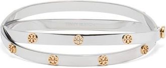 Tory Burch Icon Stud Double Bracelet in Tory Gold /Tory Silver at Nordstrom, Size Medium