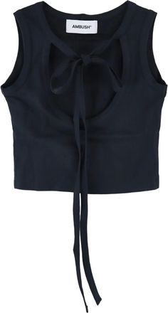 AMBUSH tie-front crop top - Black
