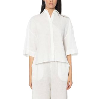 Max Mara Shirts, female, White, Size: 2XS Mmlrito Shirt