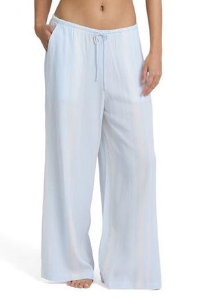 Billabong Beach Bound Crinkle Wide Leg Pants in Blue Mist at Nordstrom Rack, Size Medium