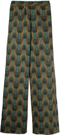 Ozwald Boateng Elastic Waist Printed Cotton Trousers