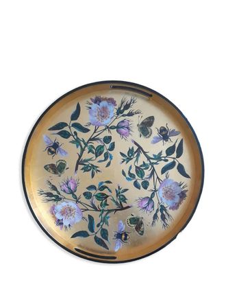 Les-Ottomans floral-print tray (35cm) - Gold