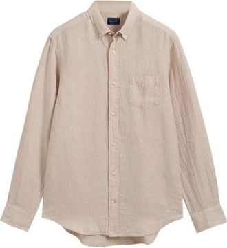 GANT Casual Overhemd - Heren - Casual Overhemden - Beige - XL - Katoen - Overhemden