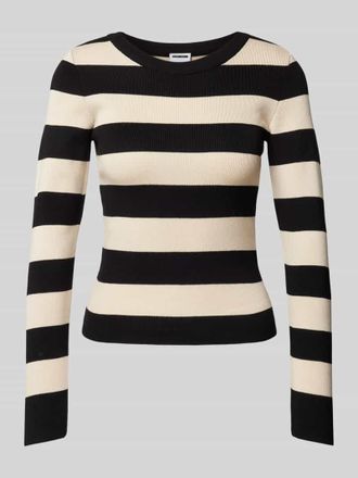 Noisy May Strickpullover mit Streifenmuster Modell JAZ in Black, Gr&ouml;&szlig;e XS