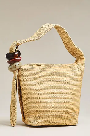 Dolce Vita Kalen Raffia Beaded Slouchy Bag