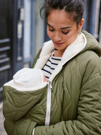 Envie de Fraise Wendbare Umstandsjacke / Tragejacke ENVIE DE FRAISE mit Recycling-Polyester khaki
