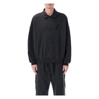 Fear of God Sweatshirts, male, Black, Size: XL Classic Polo Sweatshirt