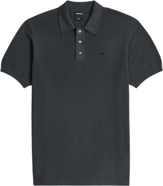 G-Star Gebreide Polo - Heren - Polos - Blauw - L - Katoen - Tops