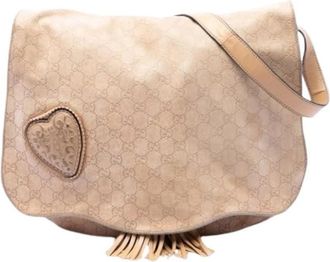 Gucci Pre-owned Tribeca Cross Body Bag - Dames - Vintage Schoudertas - Beige - ONE Size - Leer - Vintage