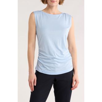 Elie Tahari Side Ruched Tank in Light Blue at Nordstrom Rack, Size X-Small