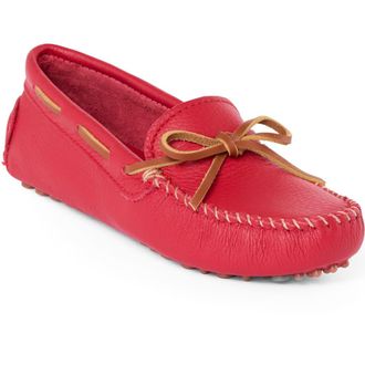 Minnetonka Classic Driving Shoe in Red at Nordstrom, Size 8.5