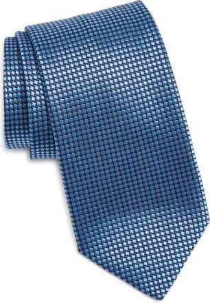 Canali Neat Silk Tie in Blue at Nordstrom