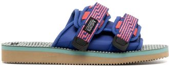 Suicoke MOTO jacquard touch-strap sandals - unisex - Rubber/Rubber/Nylon - 5.5 - Blue