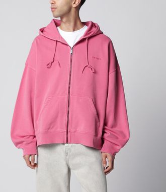 Carhartt Work in Progress Hooded Benton sweat jacket in cotton, primrose