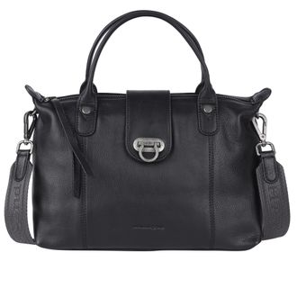 Harbour 2nd Shopper HARBOUR 2ND Liane, Damen, Gr. B/H/T: 33cm x 20cm x 13cm, grau (schwarz), Rindsleder, Taschen Shopper, Damen Handtasche, Umh&auml;ngetasche, Schulte