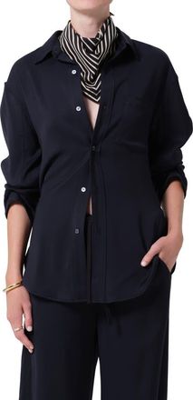 Citizens Of Humanity Kayla Oversize Button-Up Shirt in Navy at Nordstrom, Size X-Small