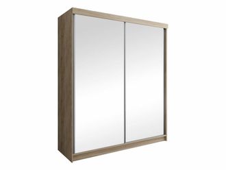 Mirjan24 Armario Dover 106, Roble Sonoma, 200x200x62cm, Puertas De Armario: Correderas, N&uacute;mero De Estantes: 9, Led