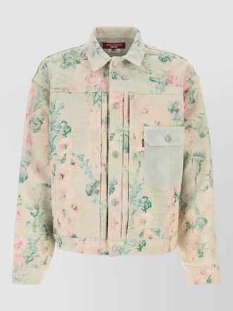 Junya Watanabe embroidered single breasted coat