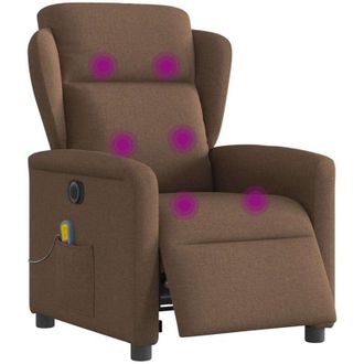 vidaXL Vidaxl - Sill&oacute;n Reclinable De Masaje El&eacute;ctrico Tela Marr&oacute;n