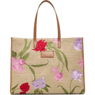 Ted Baker Palmer Tote in Red Multi at Nordstrom Rack