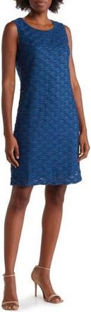 Nina Leonard Sparkle Lattice Sheath Dress in Sailor Blue at Nordstrom Rack, Size X-Large