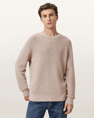 AllSaints Aspen Waffle Ramskull Sweater