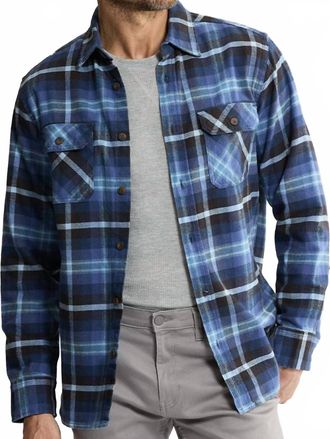 Jachs NY Brawny Flannel Shirt & Thermal Long Sleeve Tee - 2-Pack In Blue Brawny Flannel