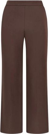 Maliparmi Sleek Matte Trouser - Dames - Wijde Broeken - Bruin - 2XL - Polyester - Broeken