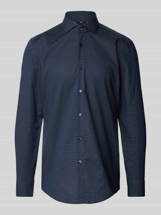 HUGO BOSS Regular Fit Business-Hemd mit Haifischkragen Modell Hank in Bleu, Größe 45