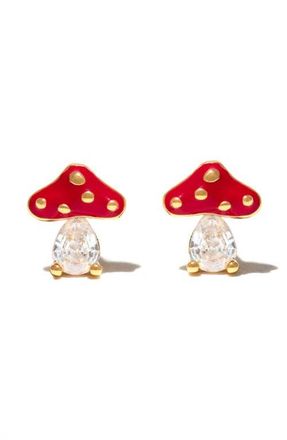 Girls Crew Magical Mushroom Stud Earrings in Gold at Nordstrom