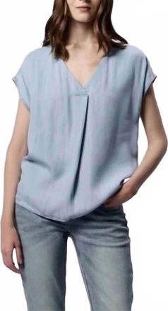 Dear John Denim Kristen V-Neckline Top In Blue Chambray