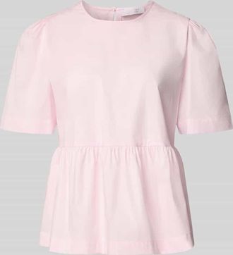 Rich & Royal Bluse mit Rundhalsausschnitt und Knopfverschluss in Rosa, Größe 36