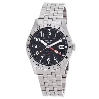 Seiko 5 Sports GMT Automatic Black Dial Mens Watch SSK023K1