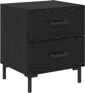 vidaXL Armario De Noche Con Caj&oacute;n Roble Negro 40 X 35 X 47,5 Cm Vidaxl