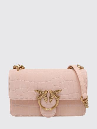 Pinko Mini Love Bag in Leather with Animal Print and Love Birds Logo