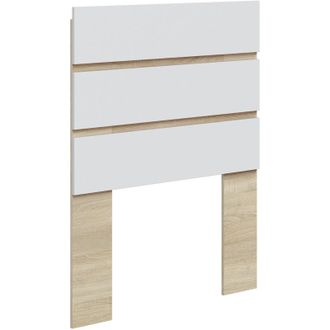 Home Heavenly Home Heavenly - Cabezal ébano para cama de 90 cm, diseño moderno y funcional, melamina resistente, fijación a pared. Color: Roble - Blanco