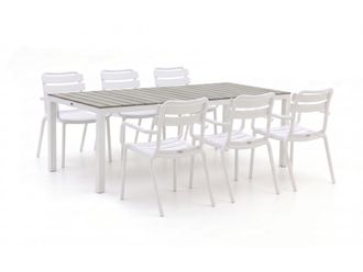 Forza Furniture Forza Vico/Fidenza 220cm dining tuinset 7-delig stapelbaar