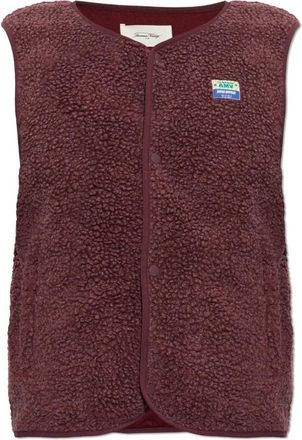 American Vintage Hoktown Fleece Vest - Jackets - Hombre - Rojo - XL