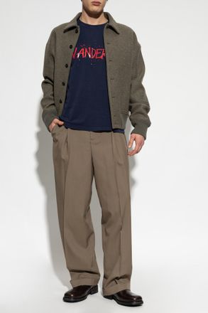 J.W.Anderson T-shirt With Logo, Mens, Navy Blue