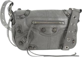 Balenciaga Pre-owned Vintage Cross Body Bag - Dames - Vintage Schoudertas - Grijs - ONE Size - Leer - Vintage