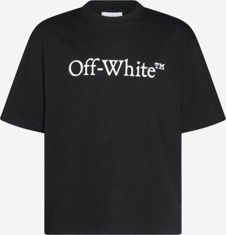 Off-white T-Shirt aus cremefarbener Baumwolle mit Logo