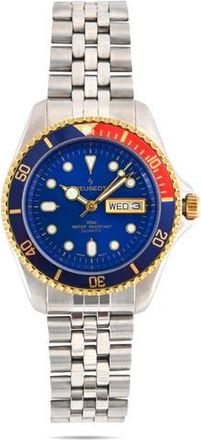 Peugeot Sport Day Date Rotating Bezel Bracelet Watch- 40MM in Blue at Nordstrom