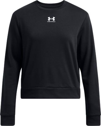 Under Armour Damesshirt Under Armour Rival Terry Crewneck Sweatshirt in Zwart