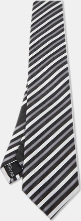 Giorgio Armani Multicolor Diagonal Striped Silk Tie