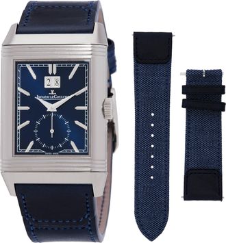 Jaeger-LeCoultre Reverso Tribute Geographic World Time Blue Dial Watch Q714845J
