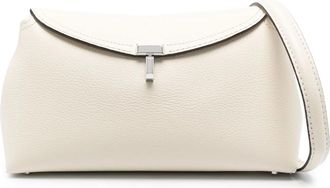 Toteme Tassen, Dames, Wit, ONE Size, Leer, Milk T-Lock Clutch
