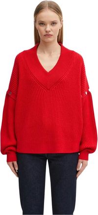 Sportmax Tay Sweater - Dames - Truien - Rood - Maat: XS Wol